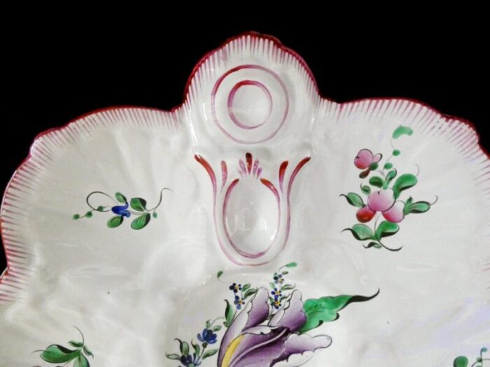 antique french oyster plate in majolica from sait clement 1890 7