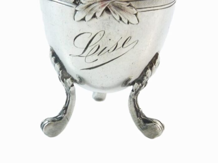 antique french sterling silver egg cup or egg holder 5150