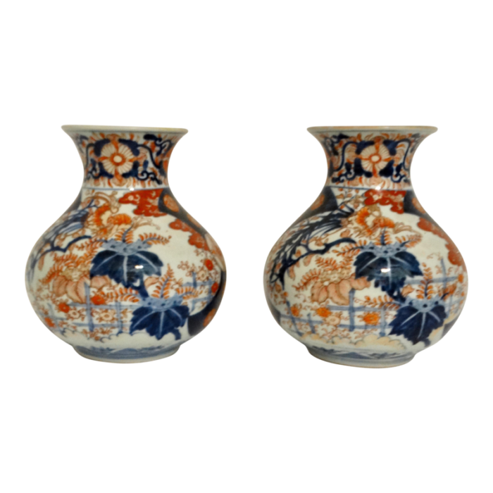 antique japanese porcelain imari vases a near pair 3738