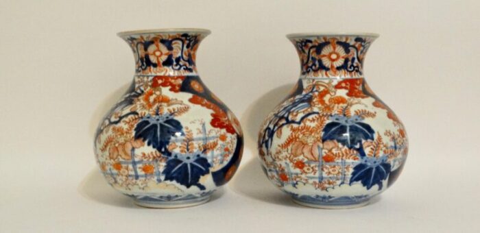 antique japanese porcelain imari vases a near pair 5240