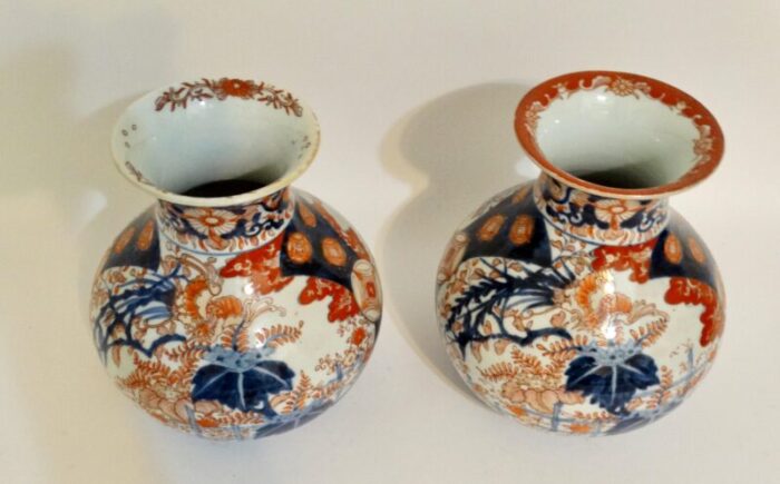 antique japanese porcelain imari vases a near pair 7723