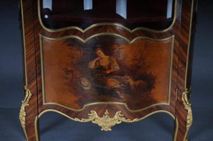 antique louis xv napoleon iii display cabinet 1880 3168