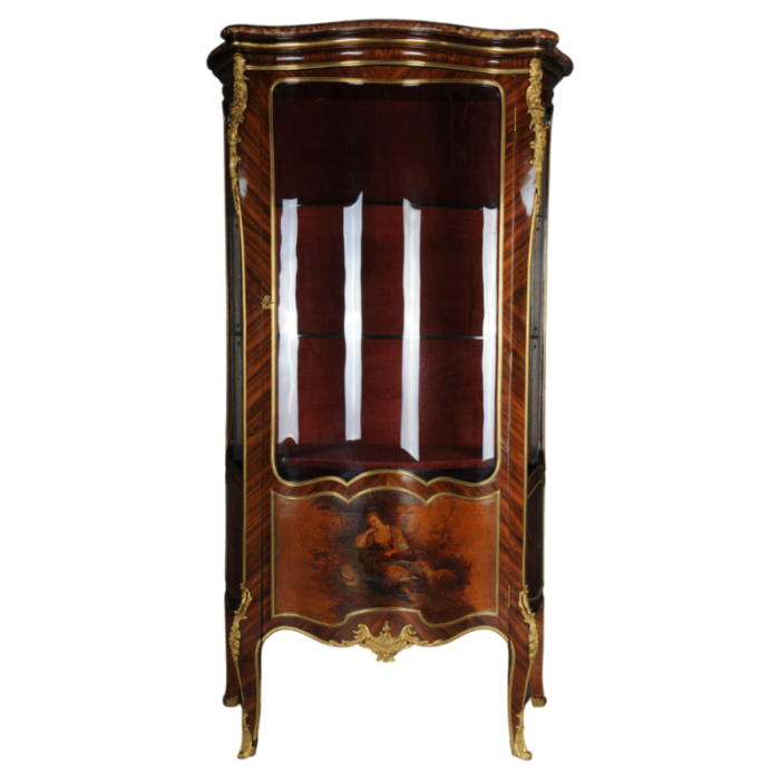 antique louis xv napoleon iii display cabinet 1880 3192