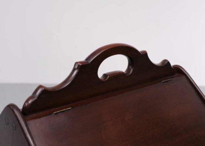 antique mahogany magazine holder the netherlands 1870s 3