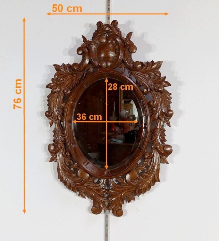 antique oak mirror 1890s 10