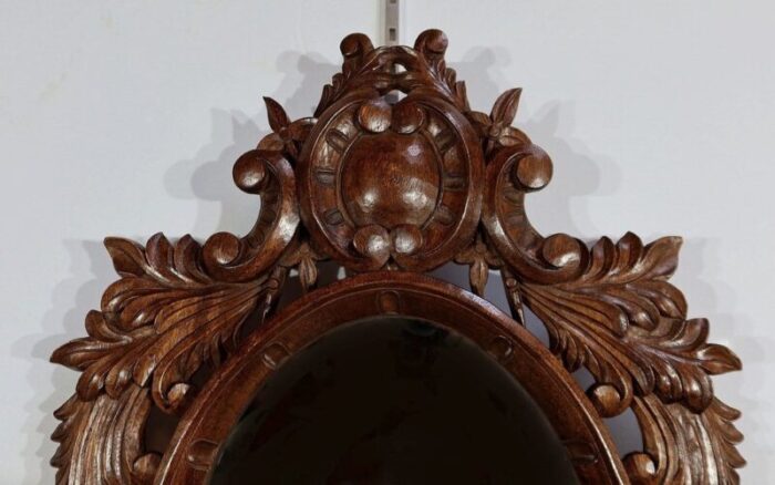 antique oak mirror 1890s 4