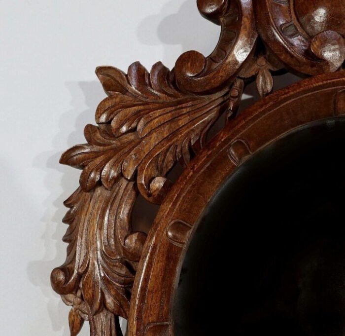 antique oak mirror 1890s 5