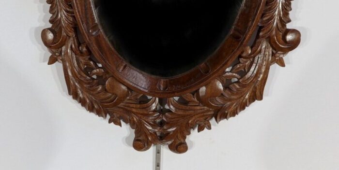 antique oak mirror 1890s 7