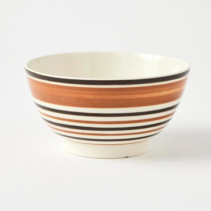 antique striped mochaware bowl 9815