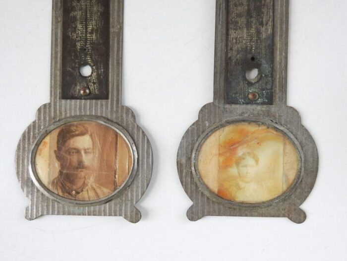 antique thermometer picture frames a pair 1350