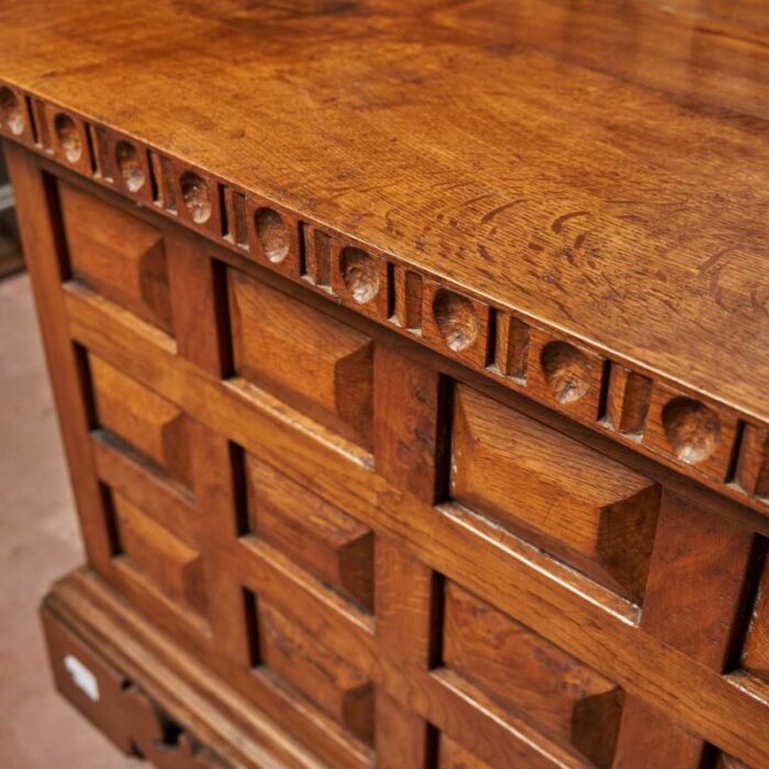 antique trunk or chest in oak 3