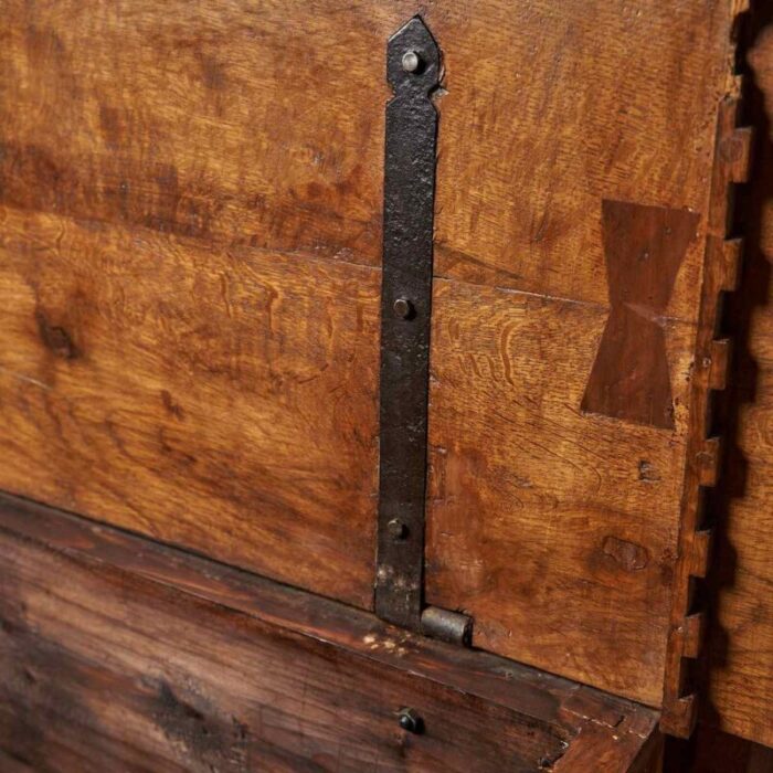 antique trunk or chest in oak 6