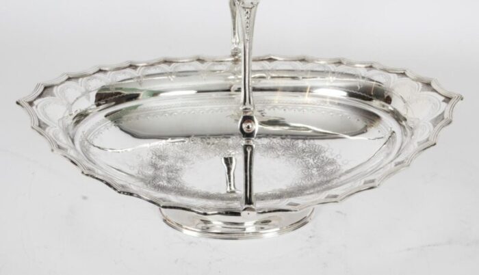 antique victorian silver plated fruit basket 19th century 3