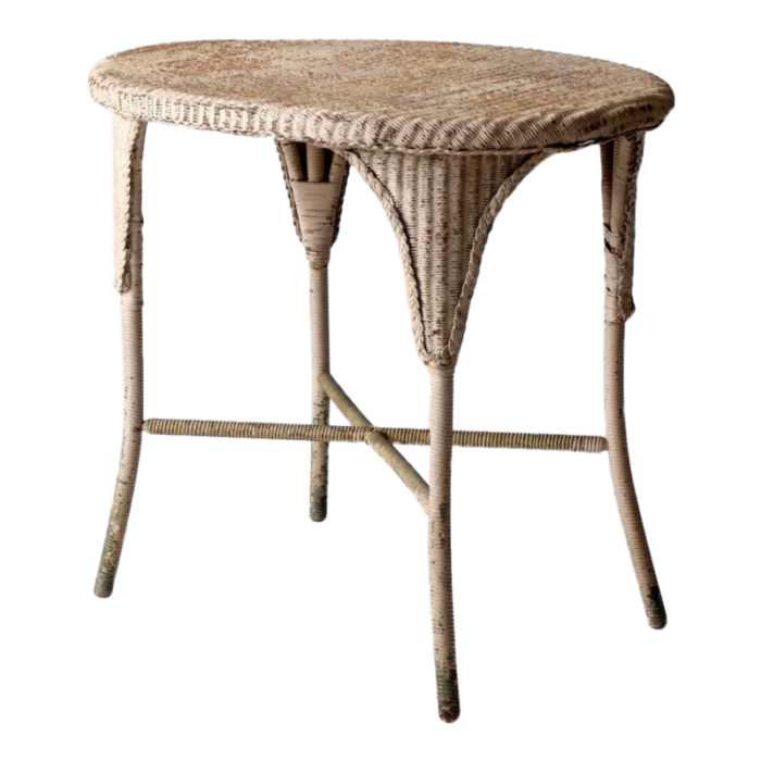 antique wicker table 8161