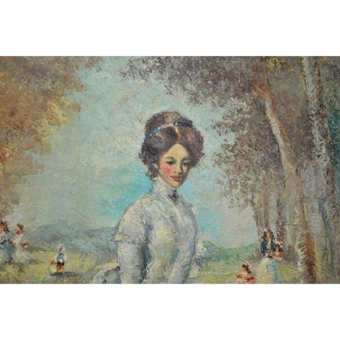 antonio gutierrez viguera lady 1800s oil on canvas 1141