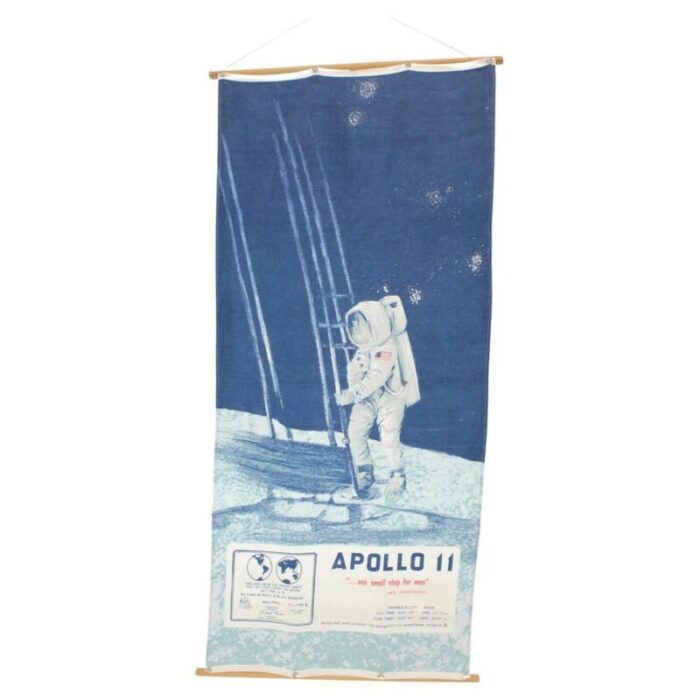 apollo 11 first on the moon texoprint cloth 1970 1