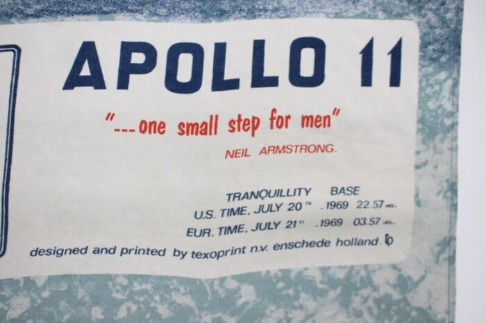 apollo 11 first on the moon texoprint cloth 1970 7