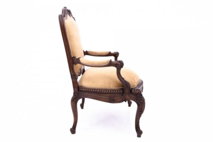 armchair with footstool france 1880s set of 2 1444