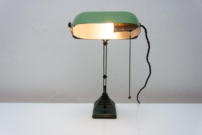 art deco adjustable banker lamp 1930s bohemia 3903