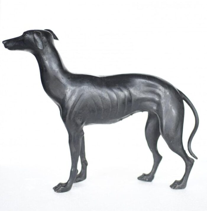 art deco bronze greyhound statue 1