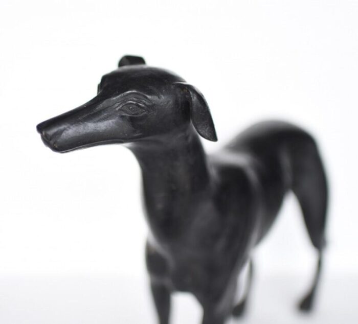 art deco bronze greyhound statue 3