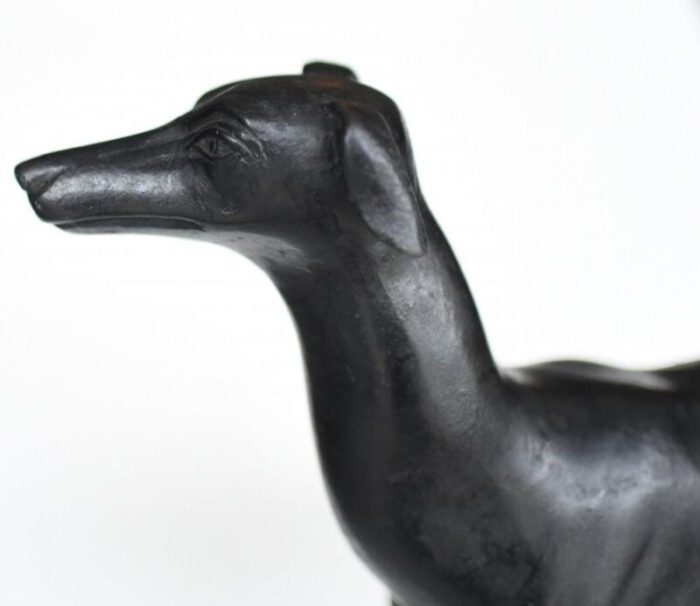 art deco bronze greyhound statue 4