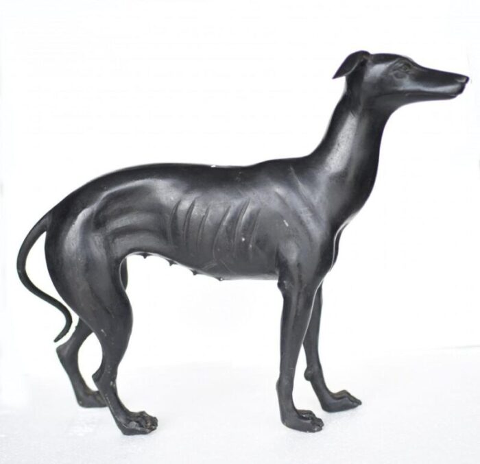 art deco bronze greyhound statue 5