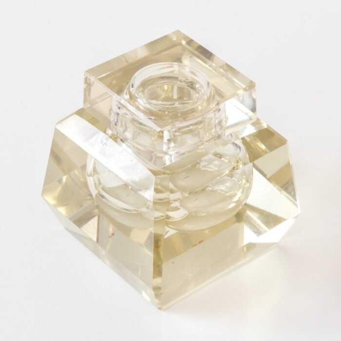 art deco crystal glass inkwell 1930s 2