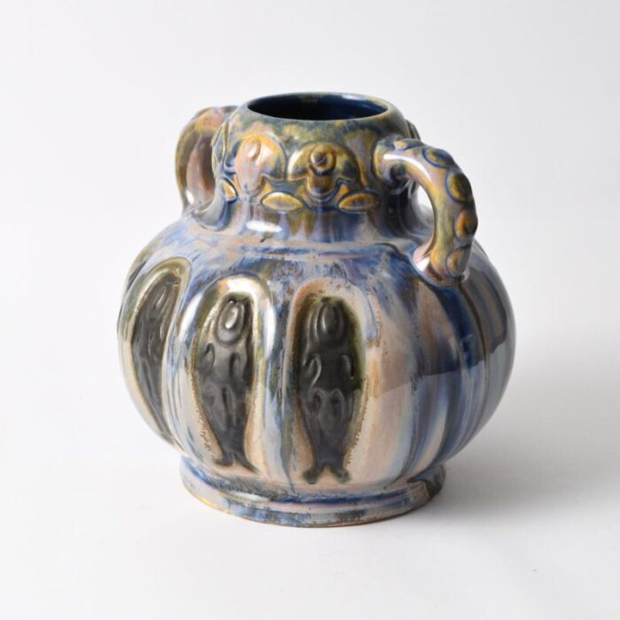 art deco drip glaze vase by ditmar urbach 1920s 5