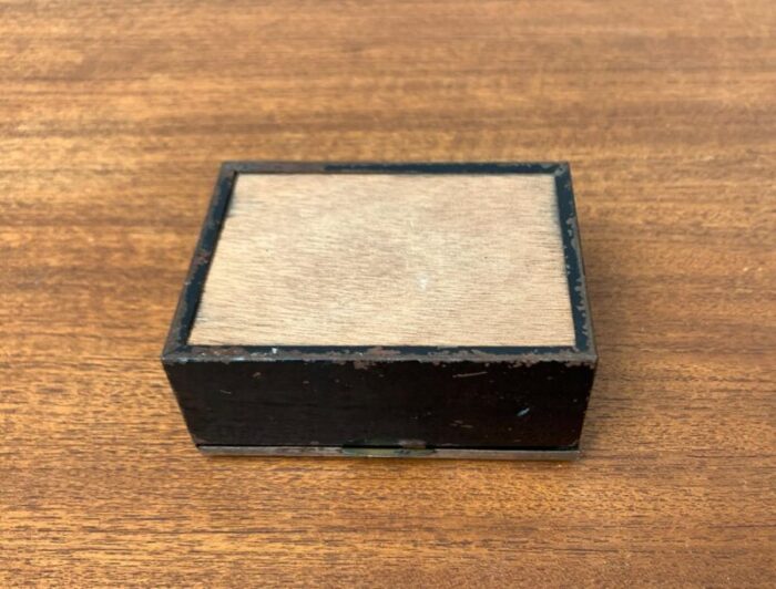 art deco metal and wood box 1930s 13