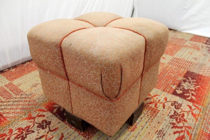 art deco pouffe attributed to jindrich halabala czechoslovakia 1950s 7089