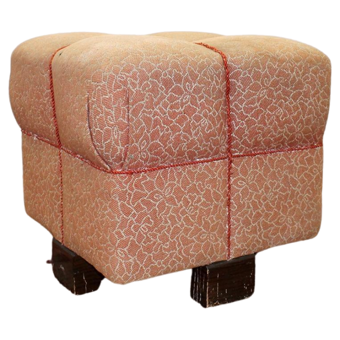 art deco pouffe attributed to jindrich halabala czechoslovakia 1950s 7893