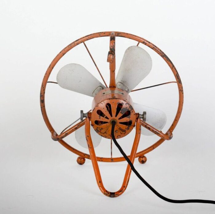 art deco table fan attributed to peter behrens for aeg elektro praga 1930s 5