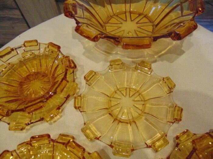 art deco union rosice platter cups plates by rudolf schrotter 1920s set of 8 4