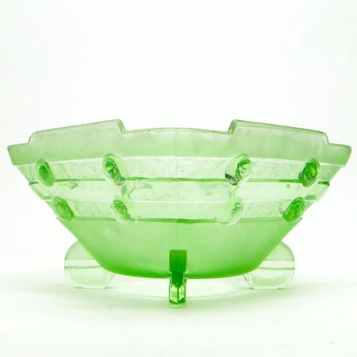 art deco uranium bowl from herrmanova former czechoslovakia 1950s 1