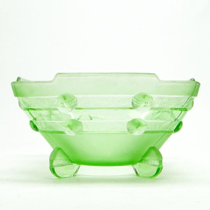 art deco uranium bowl from herrmanova former czechoslovakia 1950s 5