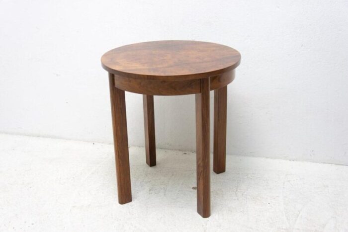 art deco walnut coffee table czechoslovakia 1940s 2464