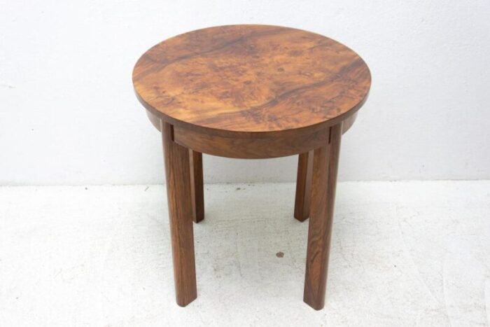 art deco walnut coffee table czechoslovakia 1940s 4118