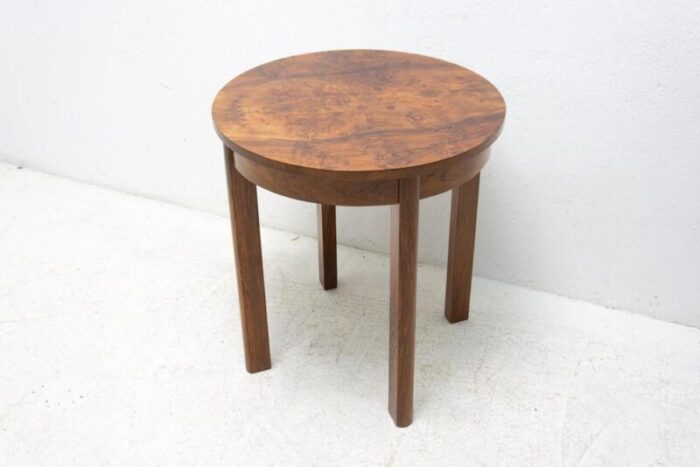 art deco walnut coffee table czechoslovakia 1940s 9184