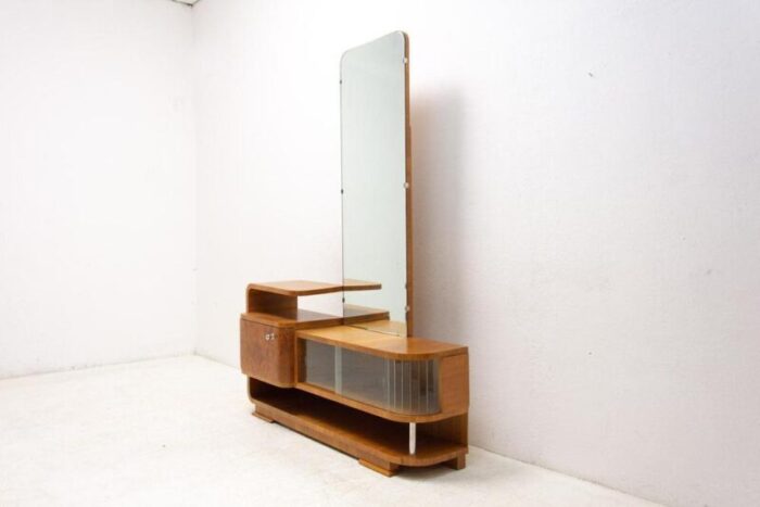 art deco walnut dressing table 1940s 2935