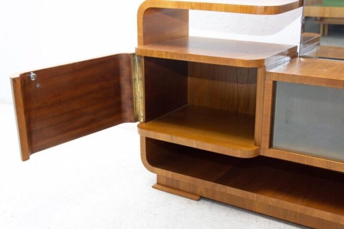 art deco walnut dressing table 1940s 4932