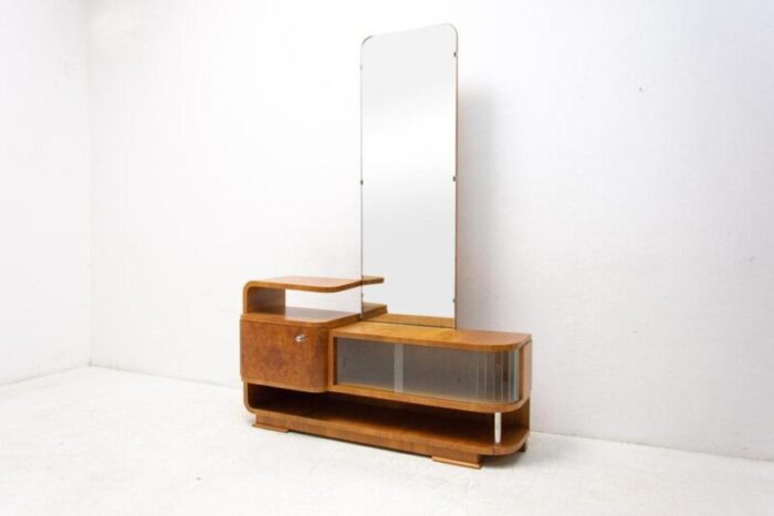 art deco walnut dressing table 1940s 5350