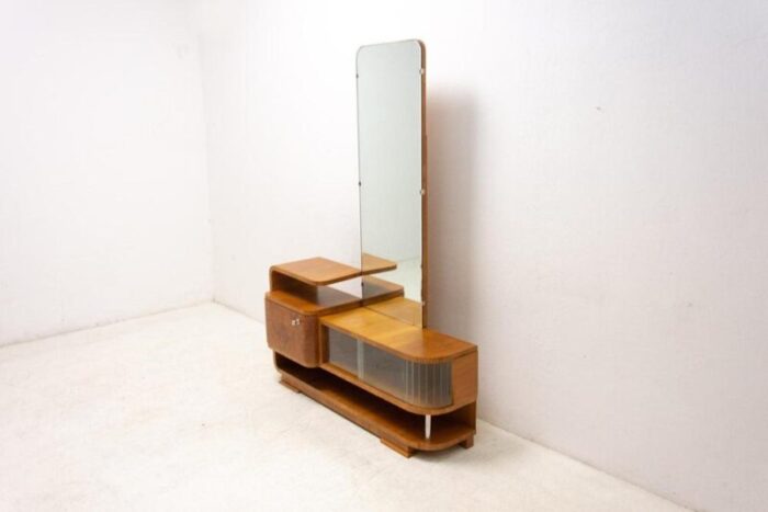 art deco walnut dressing table 1940s 9072