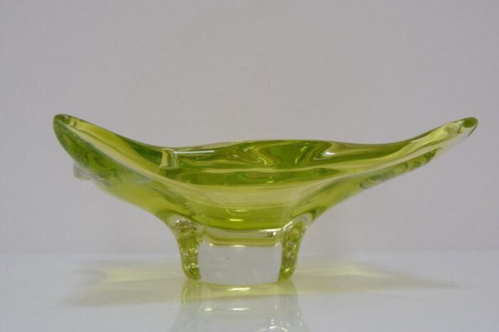 art glass bowl attributed to josef hospodka for glasswork chribska 1960s 2