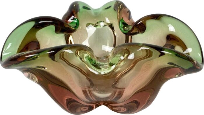 art glass bowl by josef hospodka for chribska sklarna 1960s 1