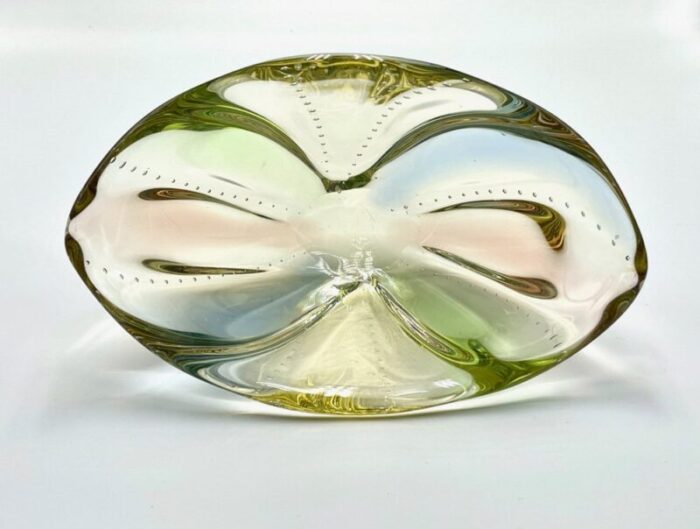 art glass czech pizzicato bowl attributed to hana machovska for mstisov moser karlovarske glass 1960s 7