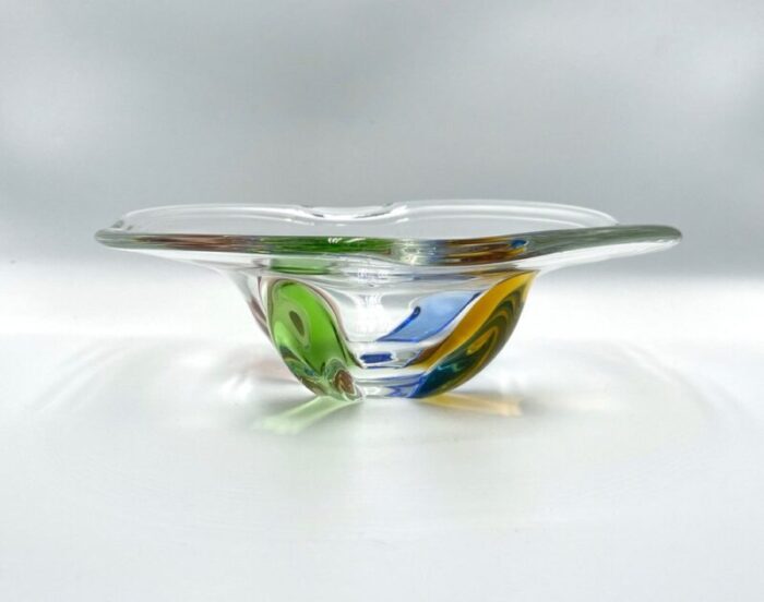 art glass rhapsody bowl attributed to frantisek zemek for sklarna mstisov 1960s 1