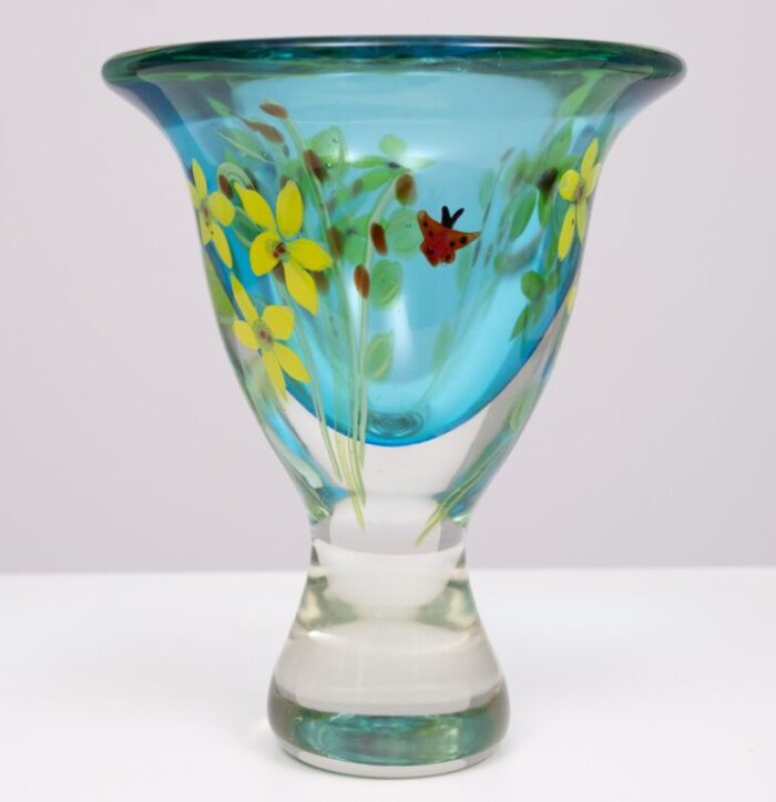 art glass vase attributed to berit johansson sweden 1979 0144