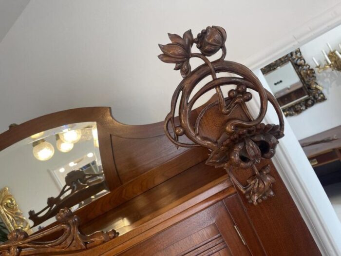 art nouveau bookcase display cabinet 1081