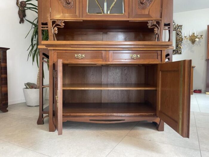 art nouveau bookcase display cabinet 2235